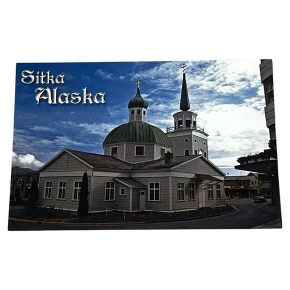 Postcard The Russian Orthodox Cathedral Sitka Alaska 4x6 Continental Chrome C139